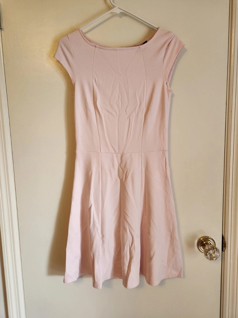 A|X Armani Exchange Women’s Size S Pink Fit & Flare Scoop Neck Zip Dress